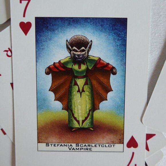 NEW SIMIAN APE MONKEY WHIMSICAL PORTRAIT ILLUSTRATED PLAYING CARDS - Picture 6 of 9